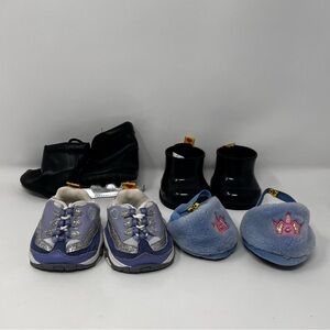 Build A Bear Shoes Lot Of 4 Pair Sketchers Slippers Boots Ice Skates